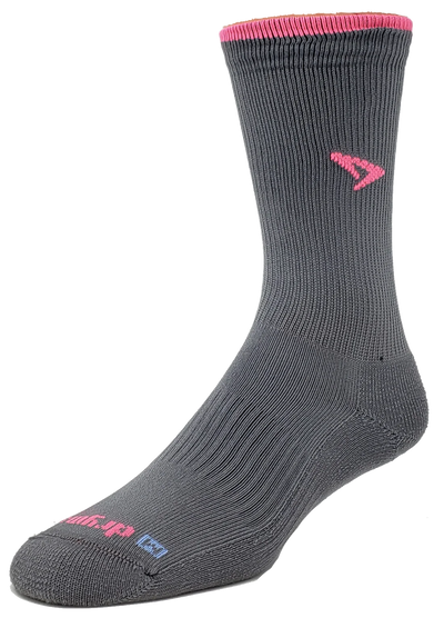 Drymax Trail Running - Crew Socks Dark Gray/Neon Pink
