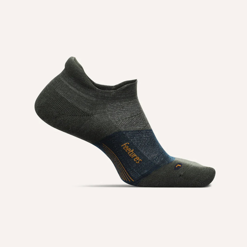 Feetures Merino 10 Cushion - No Show Tab Socks Forest