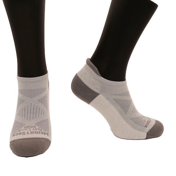Wrightsock Run Luxe Single Layer - Tab Socks Titanium