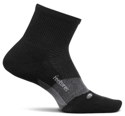 Feetures Merino 10 Ultra Light - Quarter Socks Charcoal