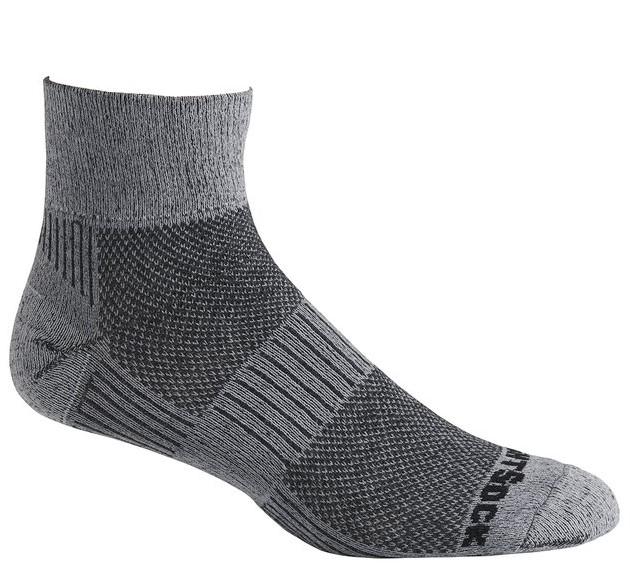Wrightsock Winter Run Anti Blister System - Quarter Socks Black/White