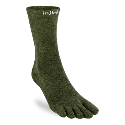 Injinji Liner Wool - Crew Socks Forest