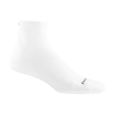 Darn Tough Men's Run Ultra-Lightweight - Quarter Socks White