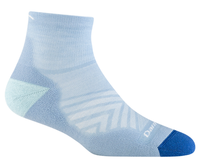 Darn Tough Women's Run Ultra-Lightweight - Quarter Socks Sky