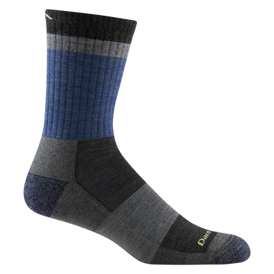 Darn Tough Men's Heady Stripe Hiker Lightweight - Micro Crew Socks Blue