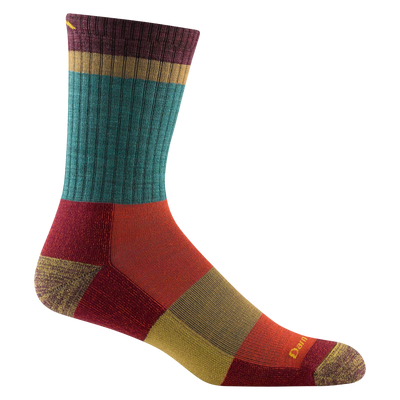 Darn Tough Men's Heady Stripe Hiker Lightweight - Micro Crew Socks Teal