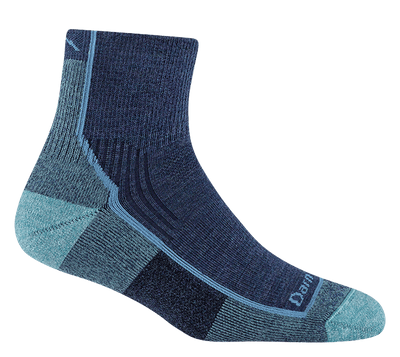 Darn Tough Women's Hiker Midweight - Quarter Socks Blue Jay