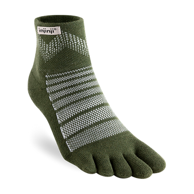 Injinji Outdoor Midweight NuWool - Mini Crew Socks Forest