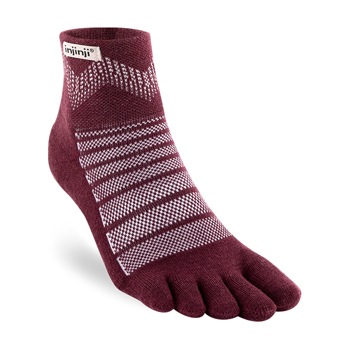 Injinji Outdoor Midweight NuWool - Mini Crew Socks Garnet