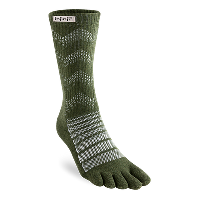 Injinji Outdoor Midweight NuWool - Crew Socks Forest