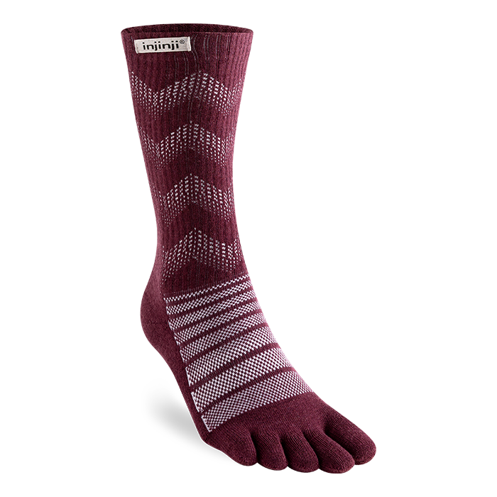 Injinji Outdoor Midweight NuWool - Crew Socks Garnet