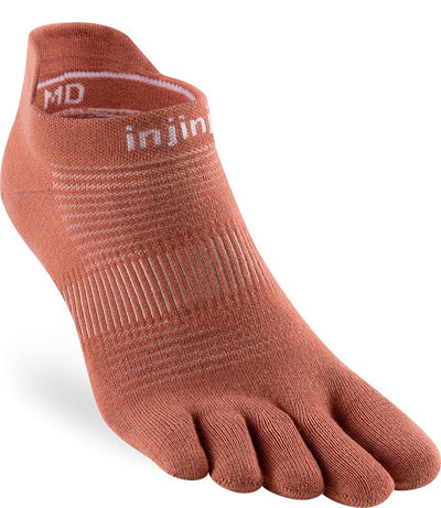 Injinji Run Lightweight - No Show Socks Rust