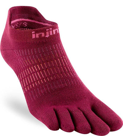 Injinji Run Lightweight Women's - No Show Socks Beetroot