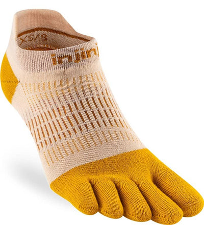 Injinji Run Lightweight Women's - No Show Socks Golden Spice