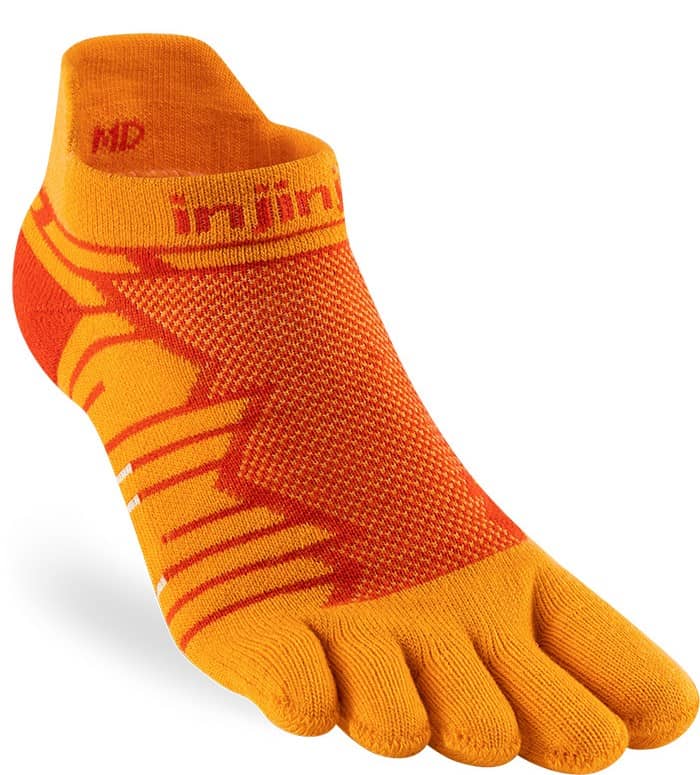 Injinji Ultra Run - No Show Socks Desert Orange