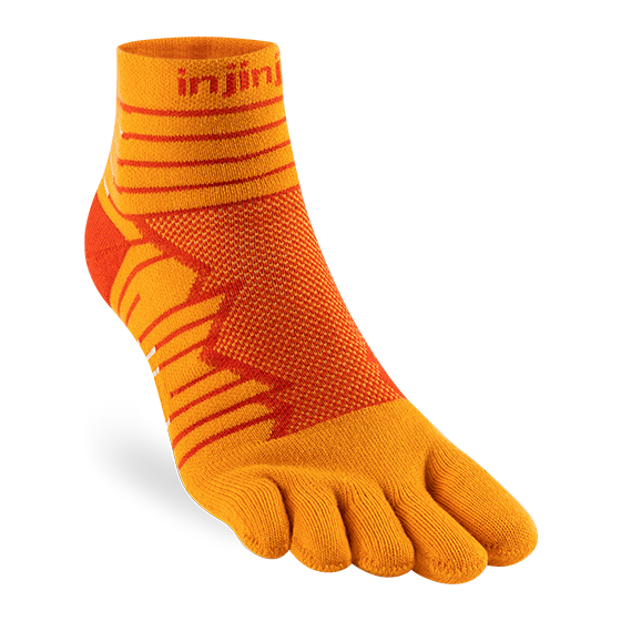 Injinji Ultra Run - Mini Crew Socks Desert Orange