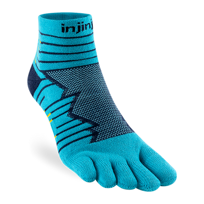 Injinji Ultra Run - Mini Crew Socks Pacific Blue