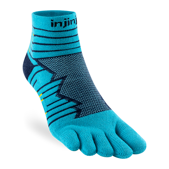 Injinji Ultra Run - Mini Crew Socks Pacific Blue