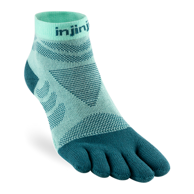 Injinji Women's Ultra Run - Mini Crew Socks Glacier
