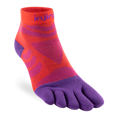 Injinji Women's Ultra Run - Mini Crew Socks Razzmatazz