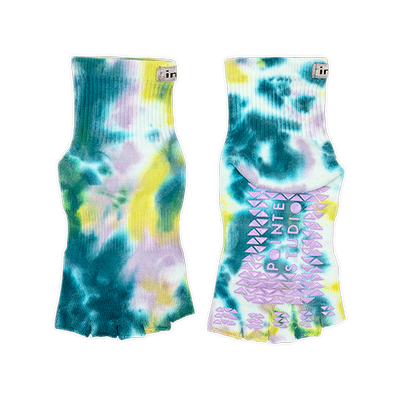Injinji Grip Toeless - Mini Crew Socks Teal Swirl
