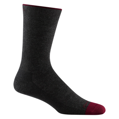Darn Tough Men's Solid Crew Lifestyle No Cushion Lightweight - Crew Socks Charcoal