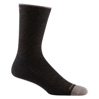 Darn Tough Men's Solid Crew Lifestyle No Cushion Lightweight - Crew Socks Chestnut