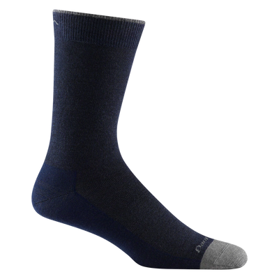 Darn Tough Men's Solid Crew Lifestyle No Cushion Lightweight - Crew Socks Navy