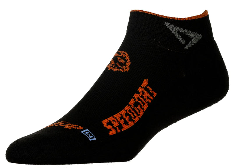 Drymax Lite Trail Running - Mini Crew Socks SPEEDGOAT - Black/Orange/Green
