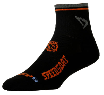Drymax Lite Trail Running - Quarter Crew Socks SPEEDGOAT - Black/Orange/Green