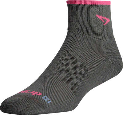 Drymax Trail Running - Quarter Crew Socks Dark Gray/Neon Pink