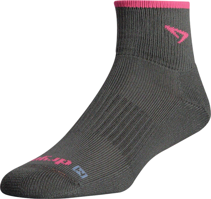 Drymax Trail Running - Quarter Crew Socks Dark Gray/Neon Pink