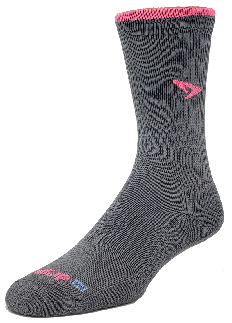 Drymax Trail Running - Crew Socks Dark Gray/Neon Pink