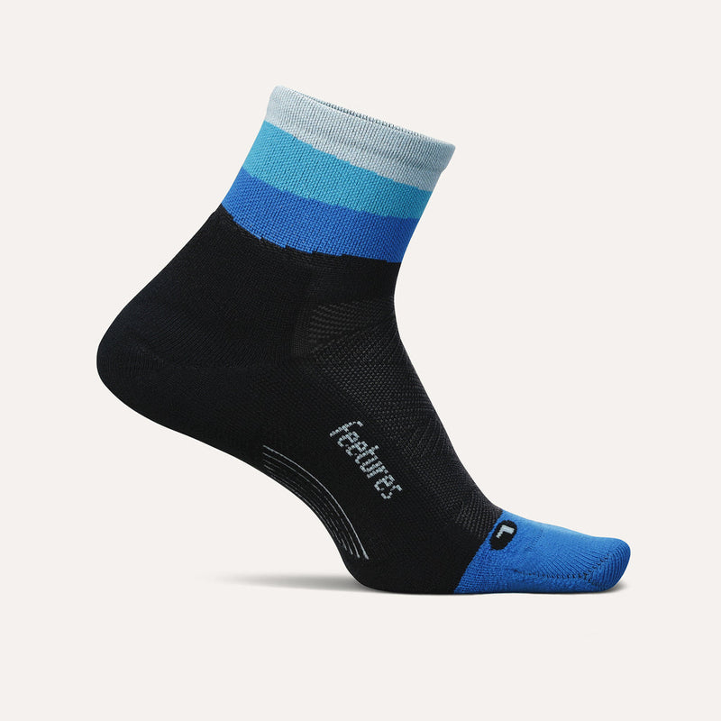Feetures Elite Light Cushion - Quarter Socks Oceanic Ascent