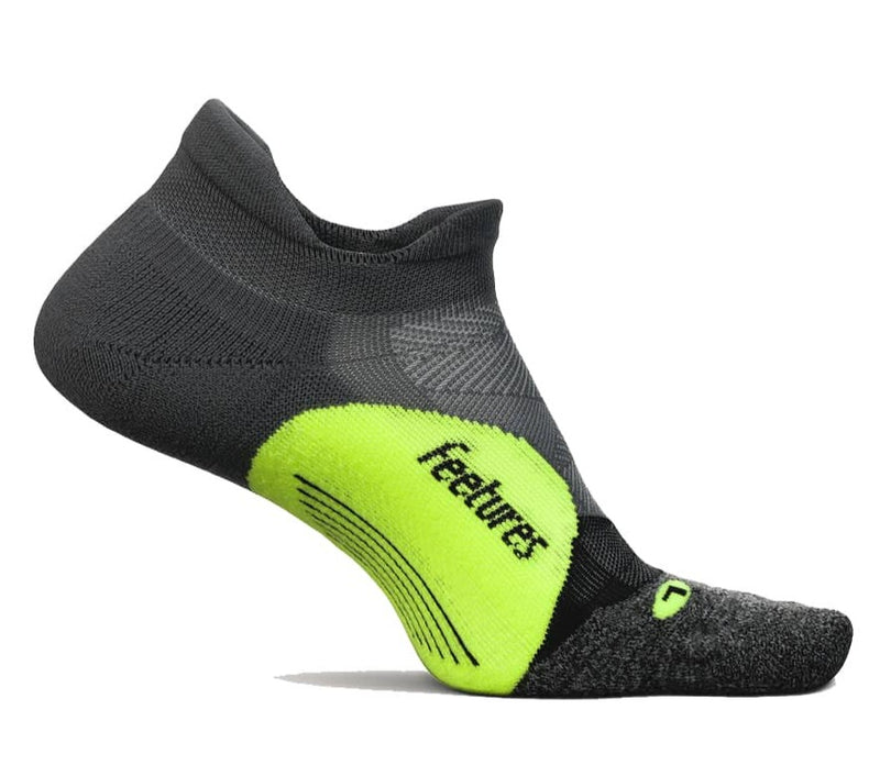 Feetures Elite Light Cushion - No Show Tab Socks Midnight Neon