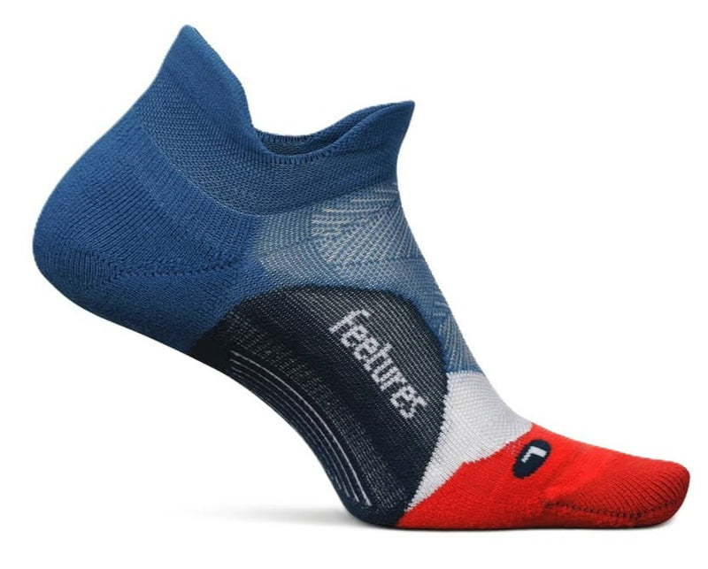 Feetures Elite Light Cushion - No Show Tab Socks Atmospheric Blue