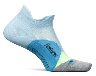 Feetures Elite Light Cushion - No Show Tab Socks Blue Crystal