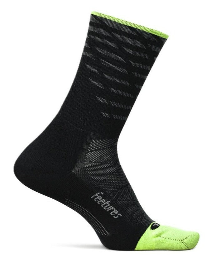 Feetures Elite Light Cushion - Mini Crew Socks Tempo Black