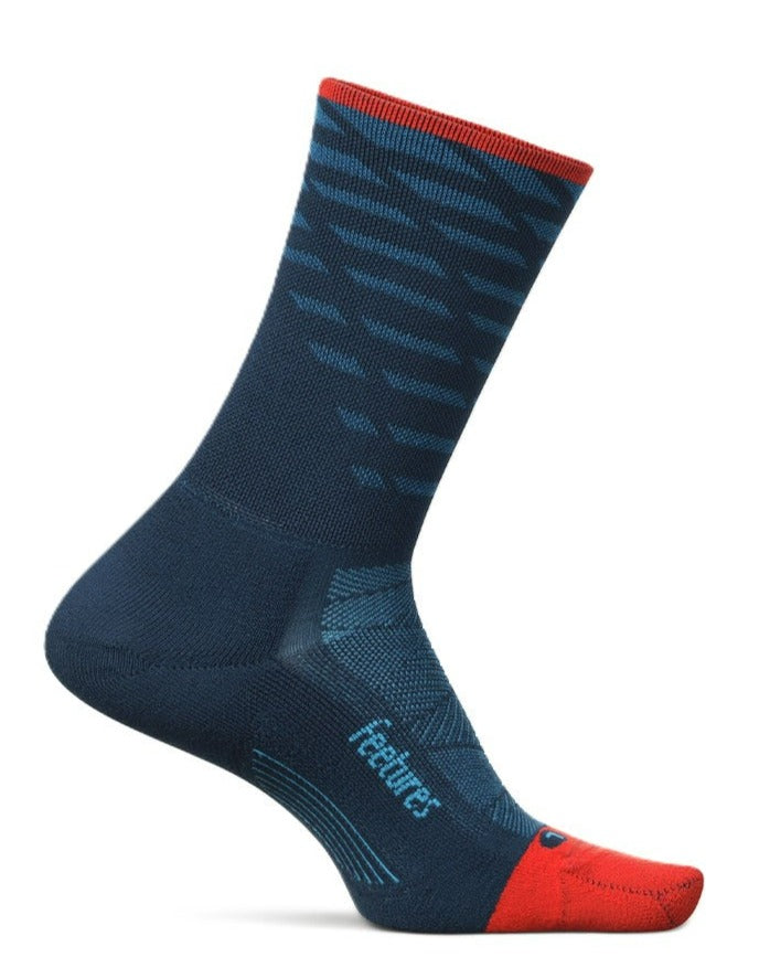 Feetures Elite Light Cushion - Mini Crew Socks Tempo Blue