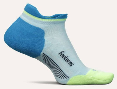 Feetures Elite Max Cushion - No Show Tab Socks Blue Crystal