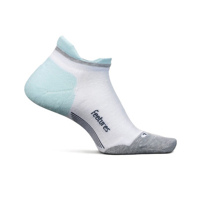 Feetures Elite Max Cushion - No Show Tab Socks White Sky