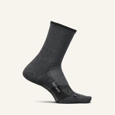 Feetures Elite Trail Max Cushion - Mini Crew Socks Gray