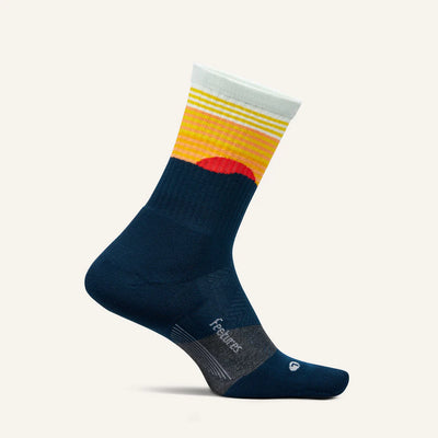 Feetures Elite Trail Max Cushion - Mini Crew Socks Table Rock Navy