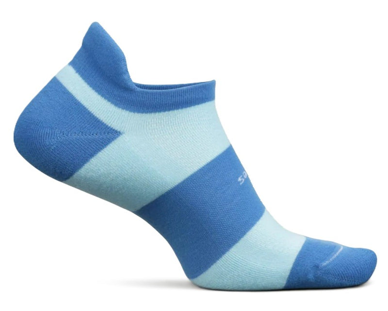 Feetures High Performance Ultra Light - No Show Tab Socks Buckle Up Blue