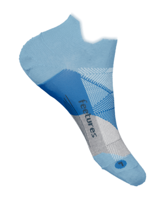 Feetures Elite Max Cushion - No Show Tab Socks Big Sky Blue