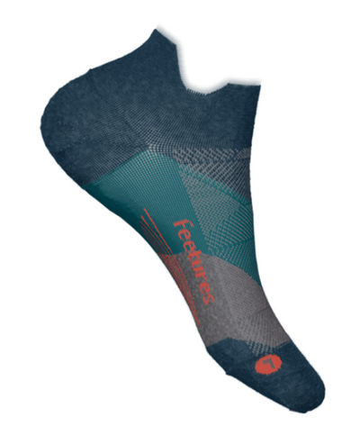 Feetures Elite Light Cushion - No Show Tab Socks Trek Teal