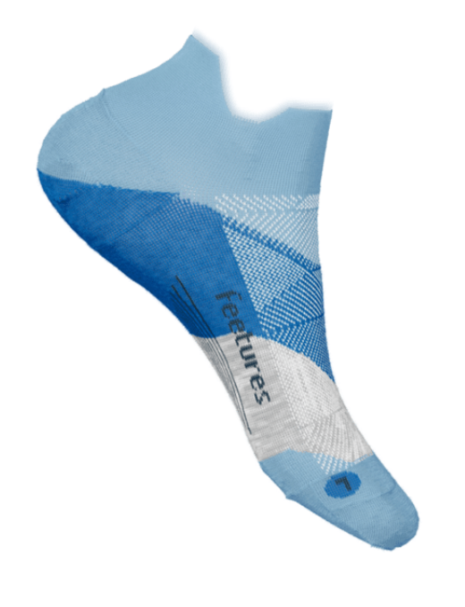 Feetures Elite Ultra Light - No Show Tab Socks Big Sky Blue