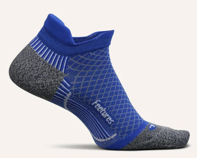 Feetures Plantar Fasciitis Relief Sock Light Cushion - No Show Tab Socks Buckle Up Blue