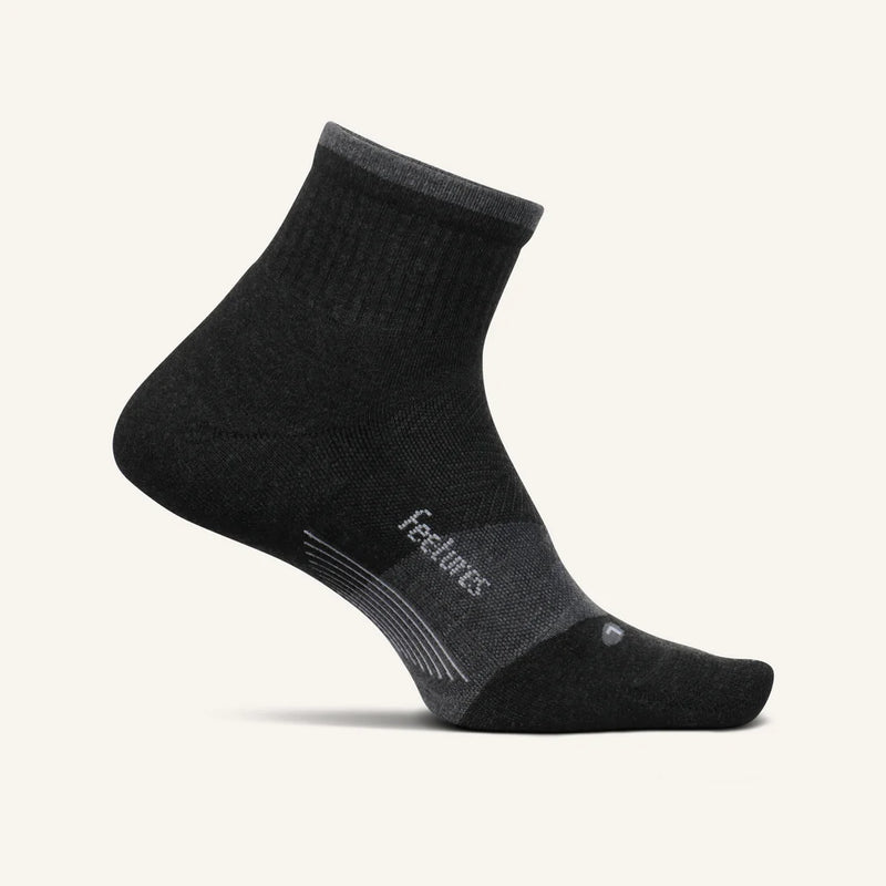 Feetures Elite Max Cushion - Quarter Socks Charcoal