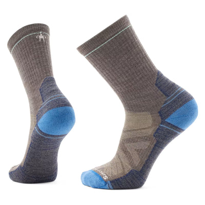 Smartwool Hike Light Cushion - Crew Socks Taupe-Laguna Blue
